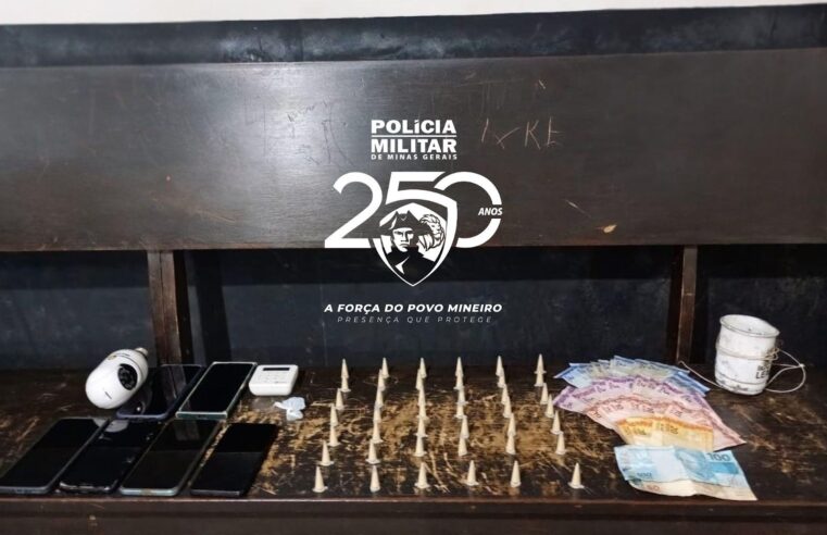 PM  prende dois homens por tráfico de drogas, em Ubá