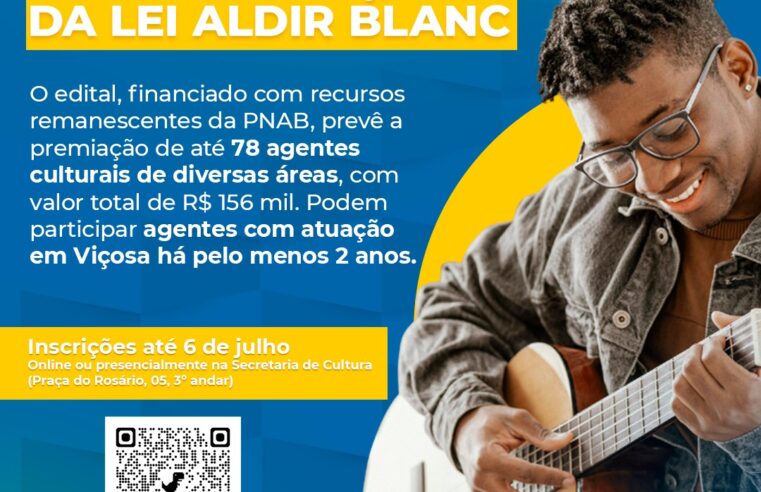 Prefeitura de Viçosa abre inscrições para edital de premiação de agentes culturais