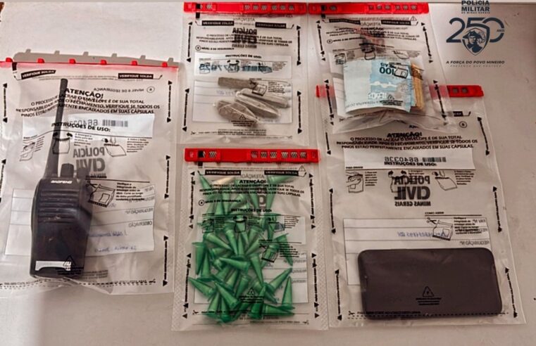 Polícia Militar prende homem por tráfico de drogas, em Ubá