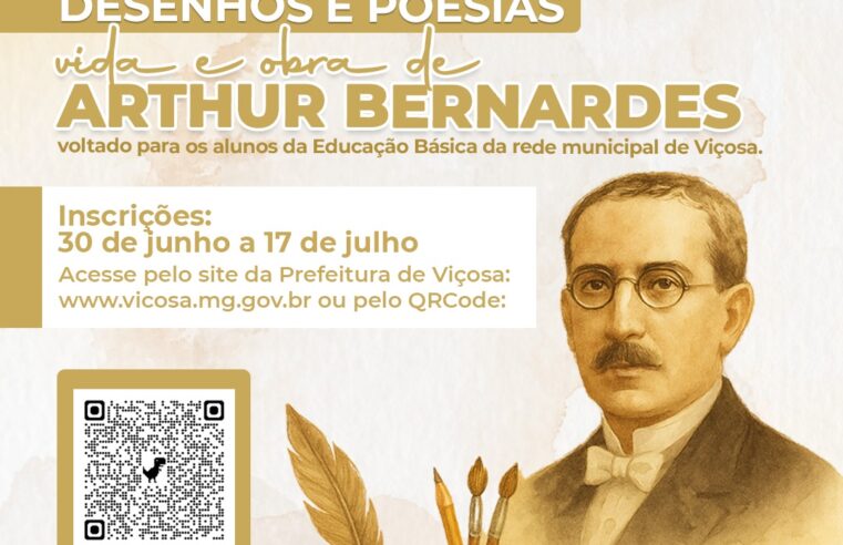 PMV lança concurso de Desenho e Poesia em celebração a 150 Anos de Arthur Bernardes em Viçosa