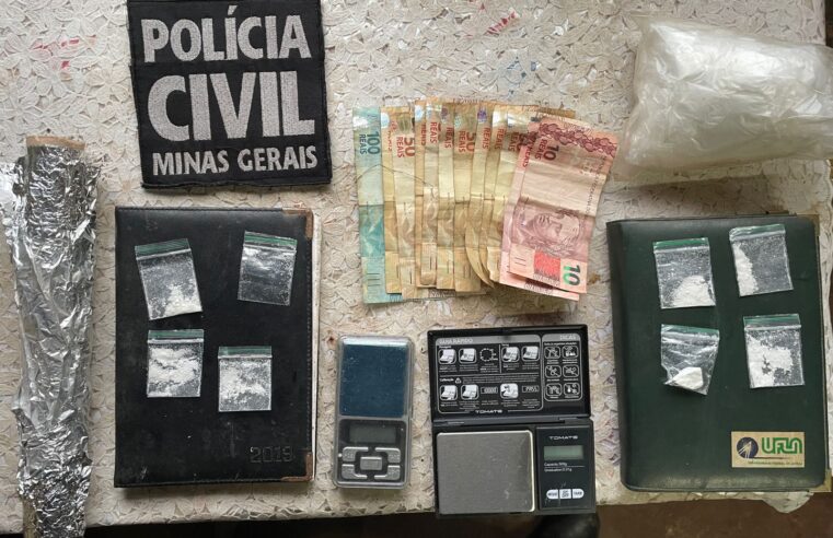 PC prende suspeito em flagrante por tráfico de drogas Santa Clara, em Viçosa