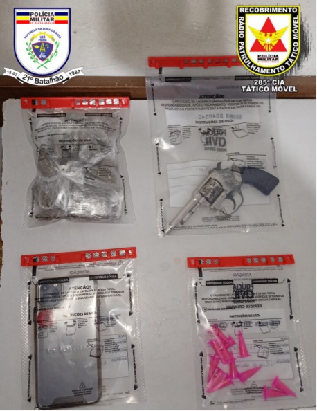 Menor é apreendido por tráfico de drogas e posse de arma em Ubá