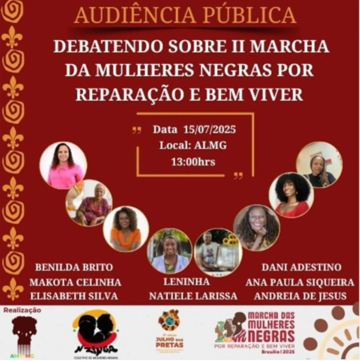 Audiência Pública em BH Debate II Marcha de Mulheres Negras por Reparação e Bem Viver