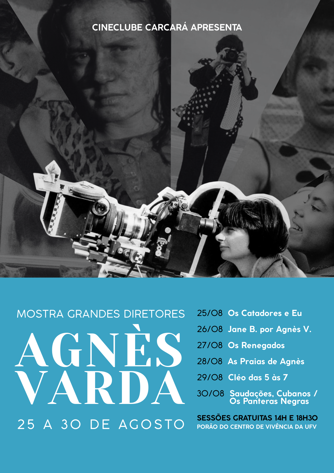 Cineclube Carcará exibe mostra dedicada à diretora Agnès Varda