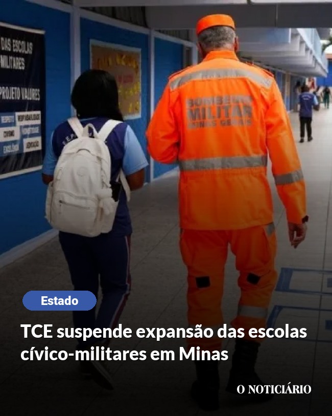 TCE-MG suspende expansão de escolas cívico-militares em Minas Gerais
