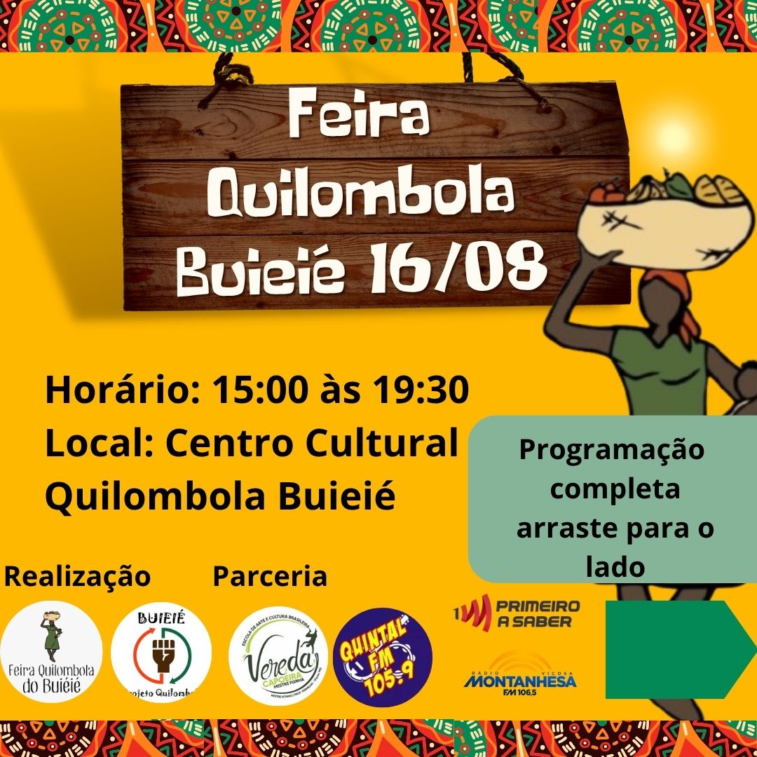 Feira Quilombola Buieié celebra cultura afro-brasileira em Viçosa