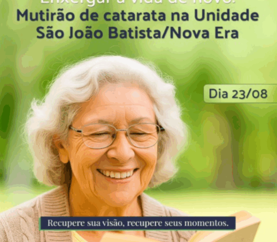 Mutirão de cirurgias de catarata será realizado no dia (23), em Viçosa