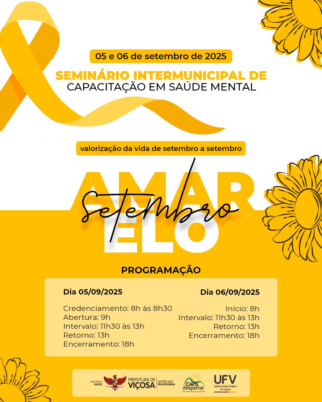 Viçosa recebe seminário intermunicipal sobre saúde mental nesta semana