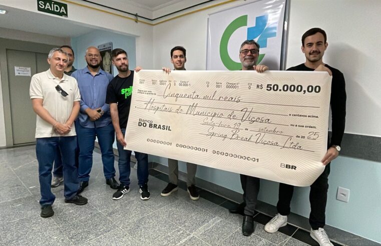 Spring Festival Pandora: Faz doação de R$ 50 mil ao Complexo Hospitalar de Viçosa