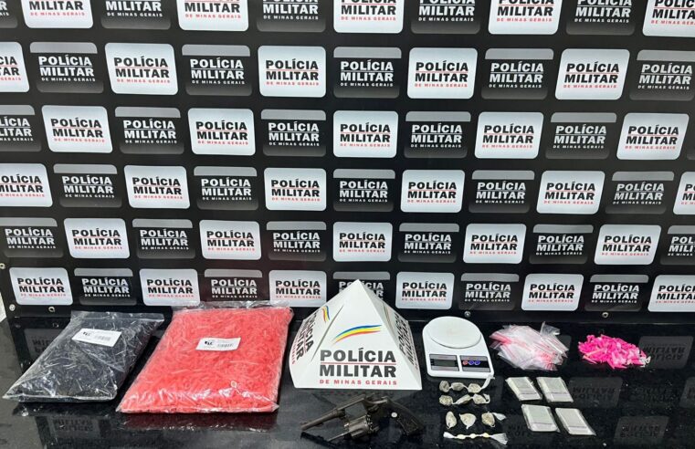 Polícia Militar apreende drogas e arma em operação no Bairro Triângulo Novo, em Ponte Nova