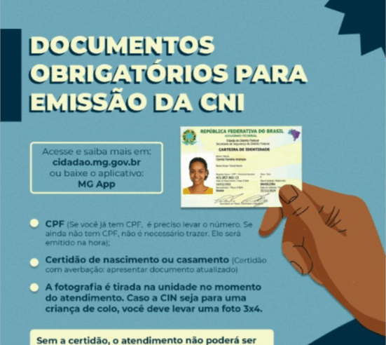 Emissão da Nova Carteira de Identidade em Viçosa requer documentos específicos