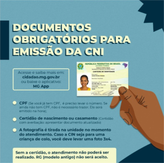 Emissão da Nova Carteira de Identidade em Viçosa requer documentos específicos