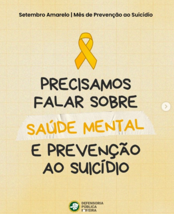 Setembro Amarelo: Falar sobre saúde mental é essencial