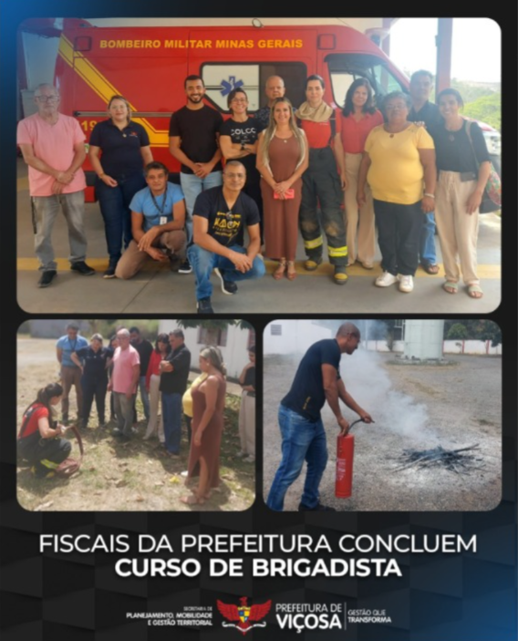 Fiscais de Obras de Viçosa Concluem Curso de Brigadista