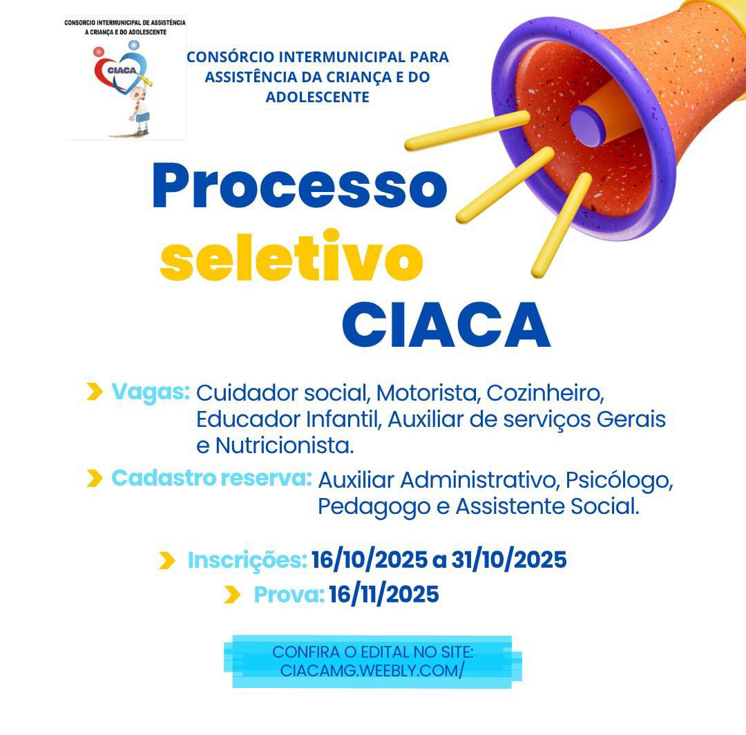 CIACA abre processo seletivo com vagas para diversas áreas em 2025