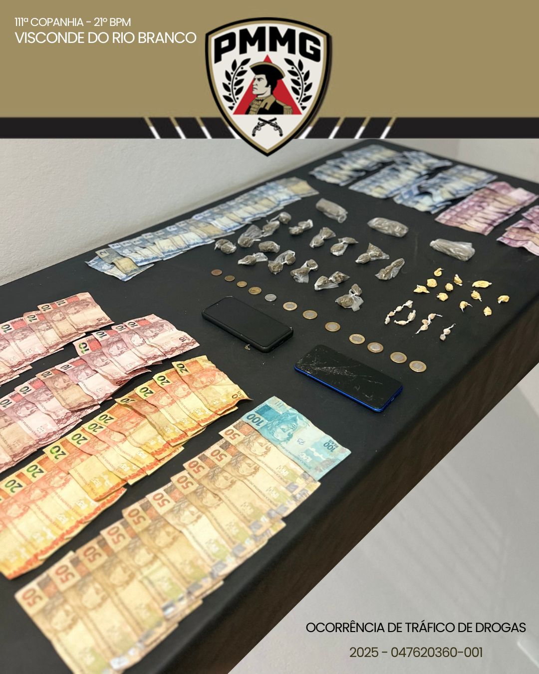 Adolescente é apreendido por tráfico de drogas em Visconde do Rio Branco