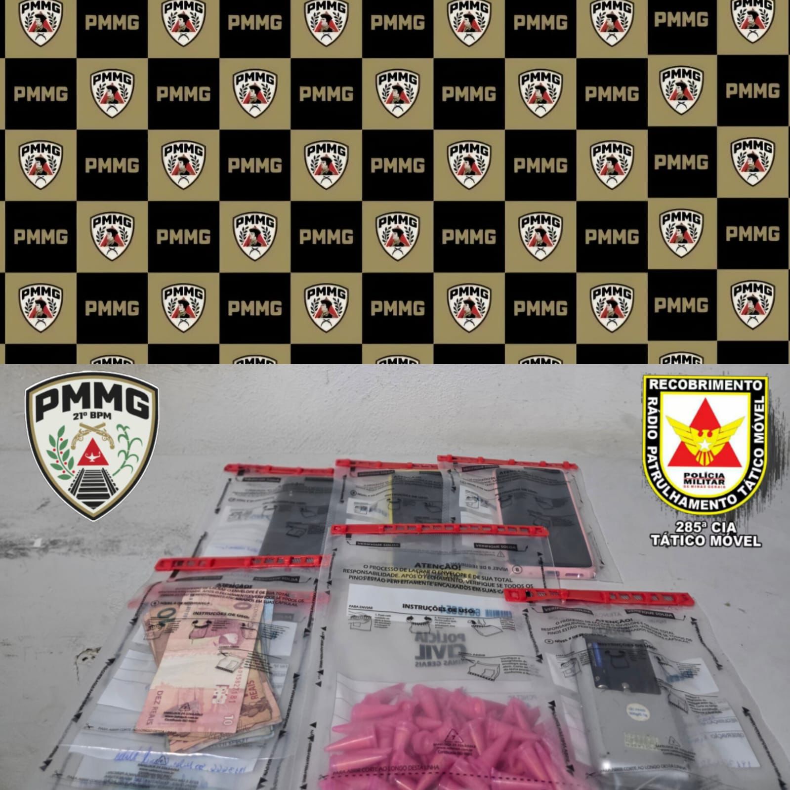 Polícia Militar prende cinco por tráfico de drogas no bairro São Sebastião, em Ubá
