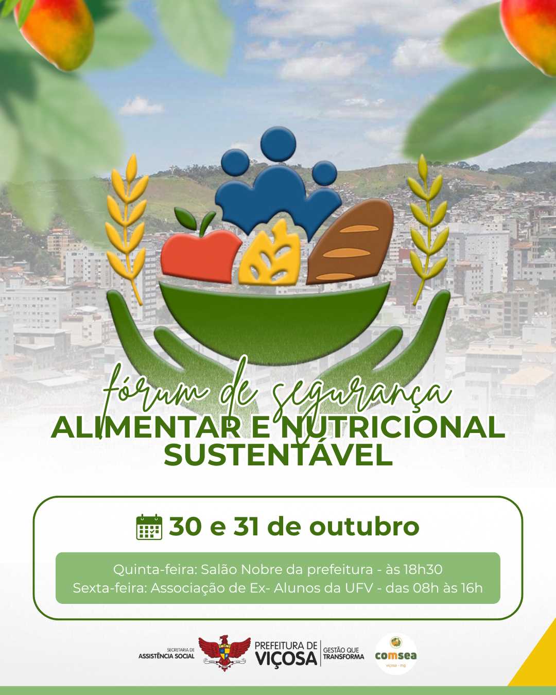 Viçosa organiza Fórum para discutir plano municipal de segurança alimentar