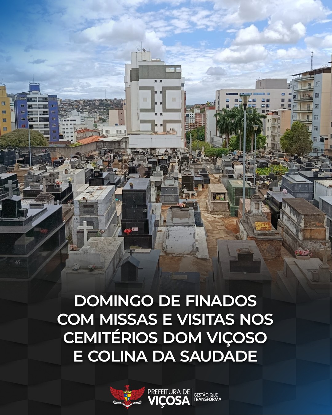 Cemitérios de Viçosa terão novo acesso e programação de missas no Dia de Finados