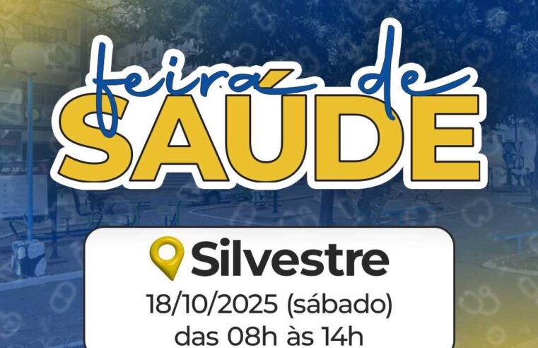 Feira de Saúde será realizada em Silvestre, no  sábado, com serviços gratuitos à população
