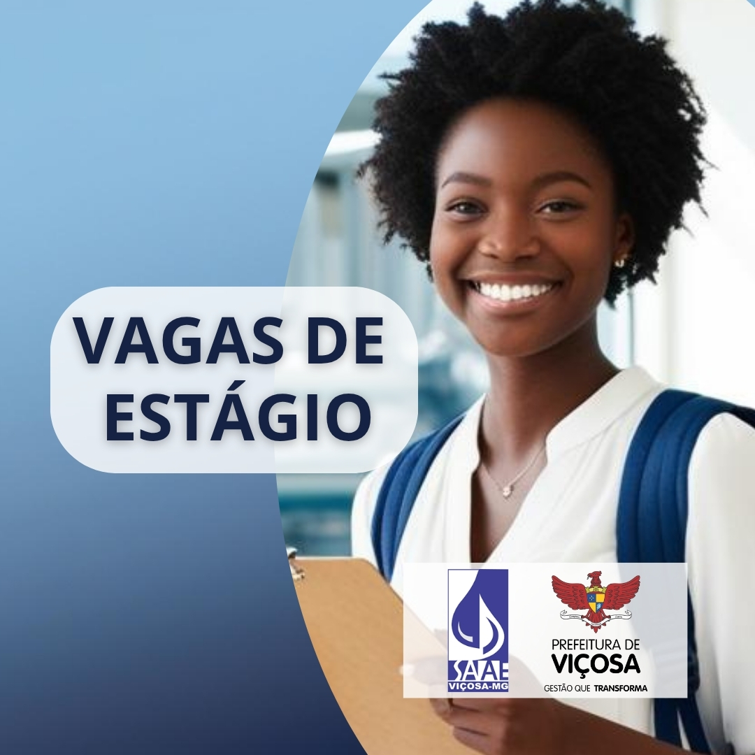 SAAE Viçosa abre processo seletivo para contratação de estagiários