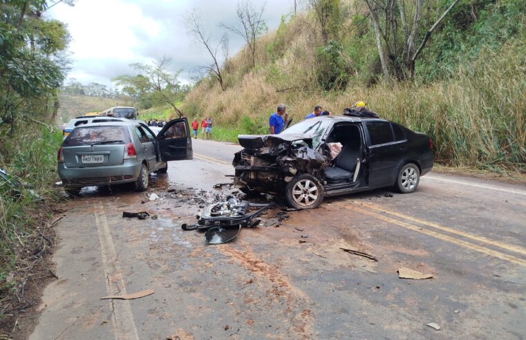 Colisão frontal na MGC-120 deixa um morto e dois feridos entre Viçosa e Teixeiras