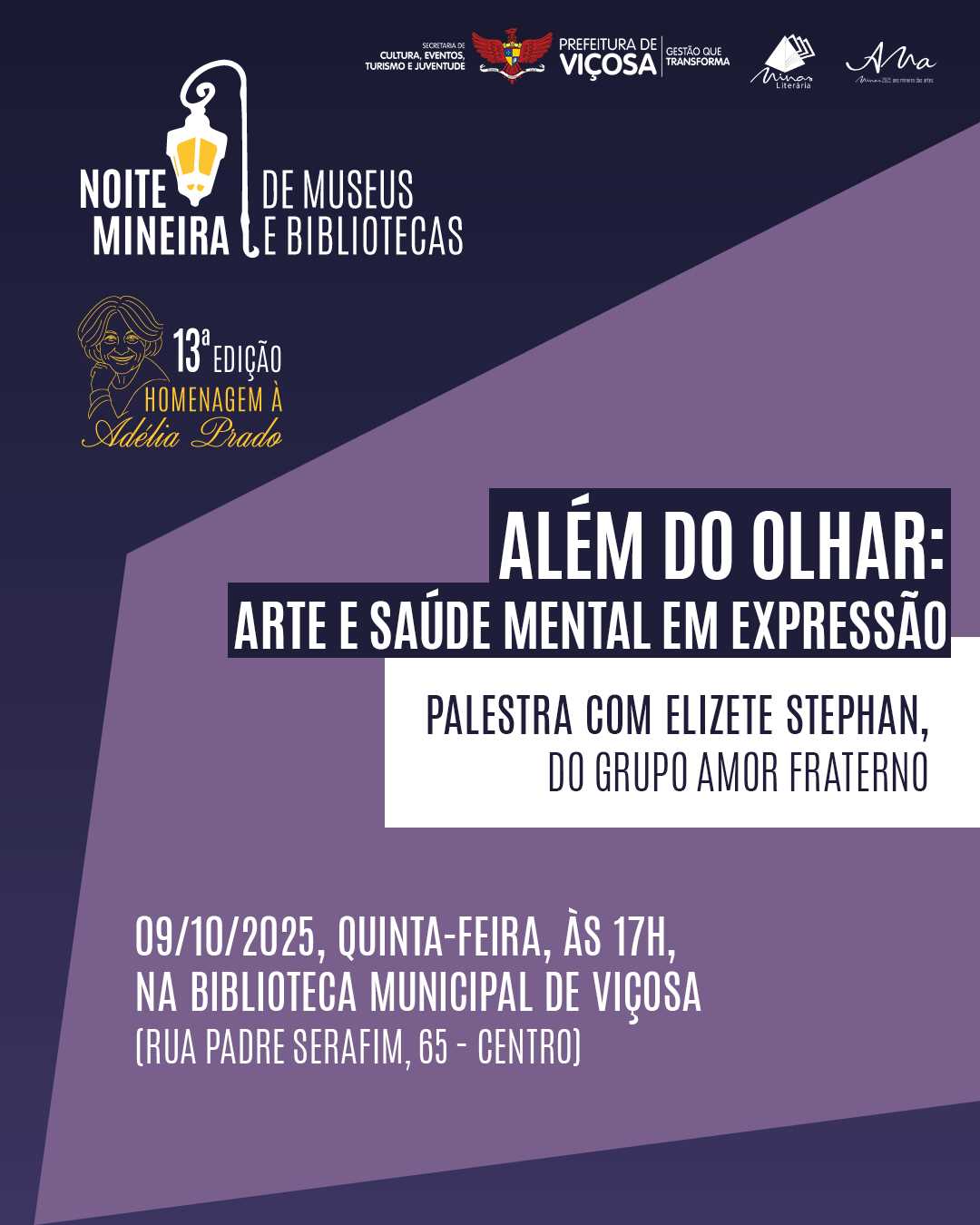 Biblioteca de Viçosa promove debate sobre Arte e Saúde Mental