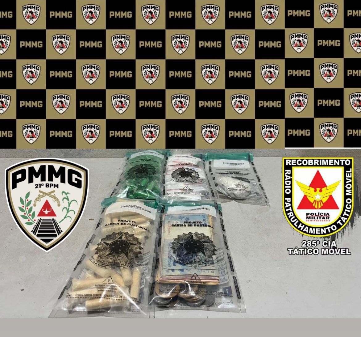 PM apreende material de tráfico durante operação em Ubá