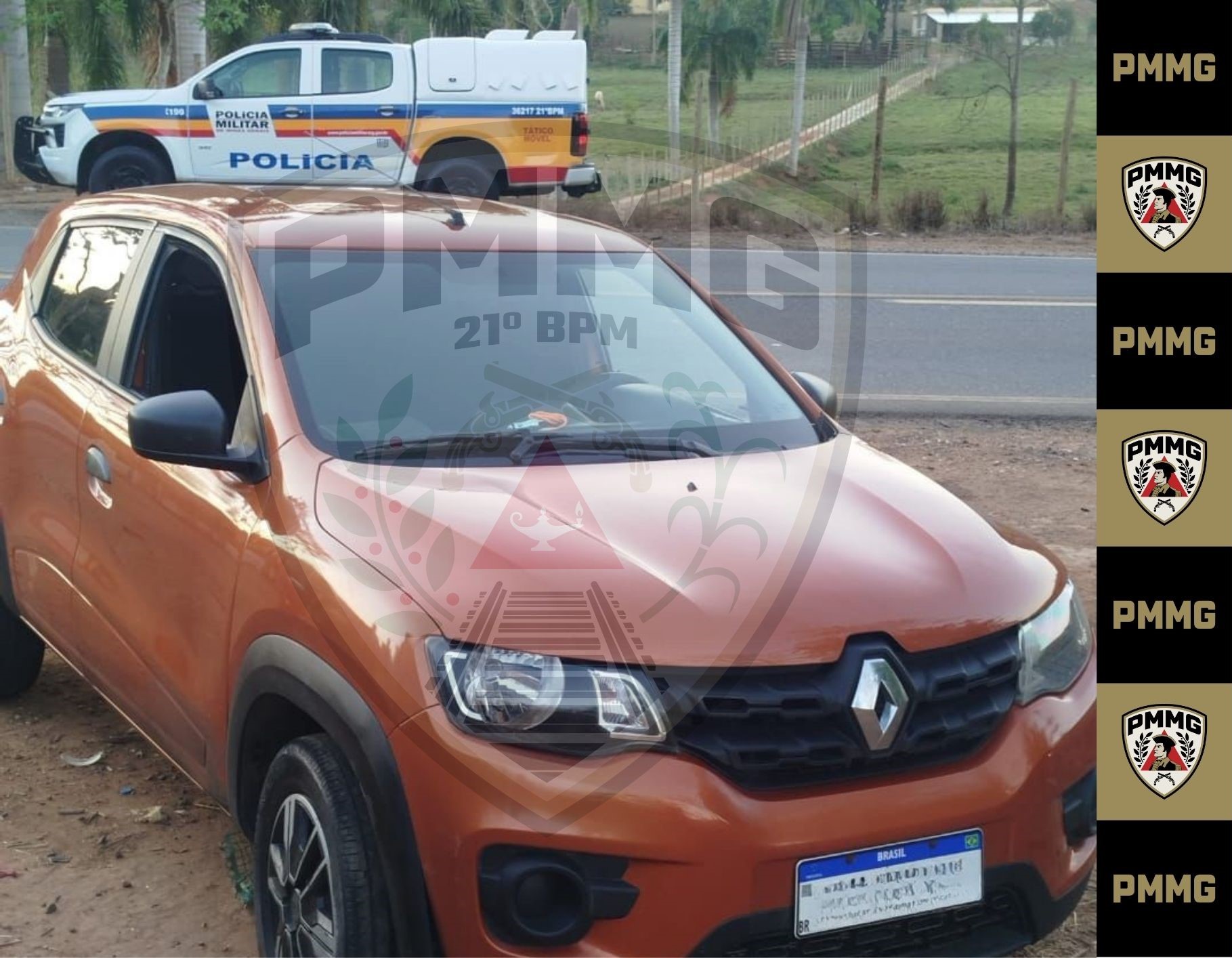 PM prende suposto Policial Penal por receptação e adulteração veicular na MG-447, trecho que liga Ubá a VRB