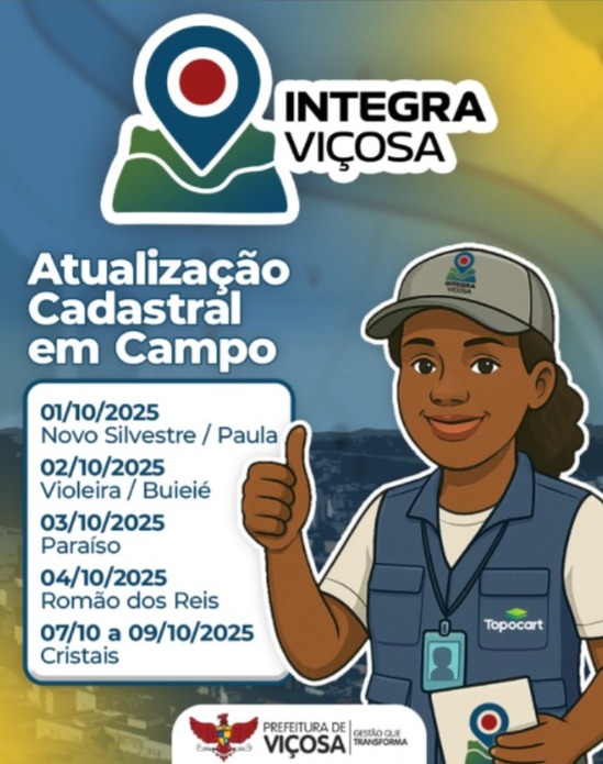 Programa Integra Viçosa realiza atualização cadastral em bairros da cidade