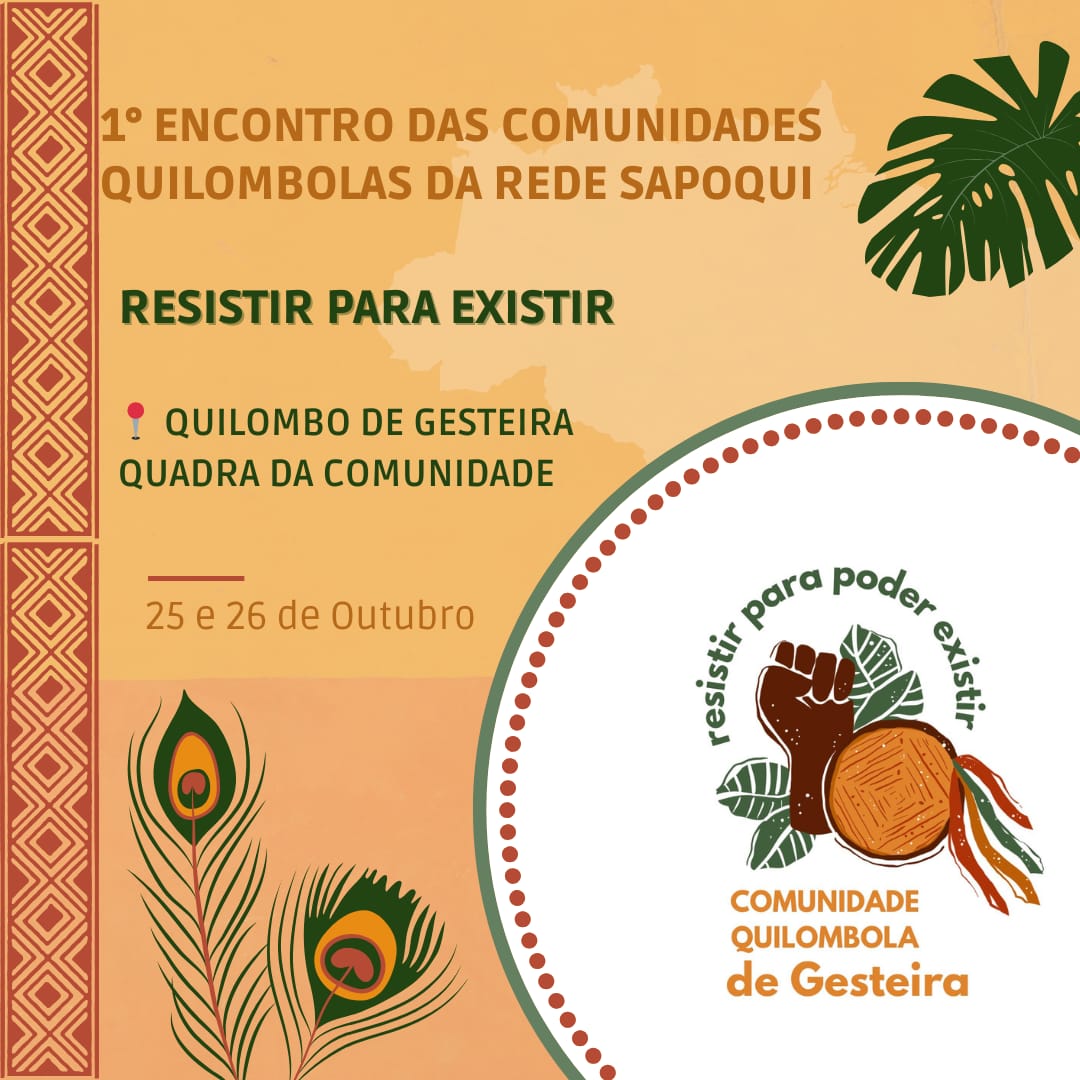 Quilombo Buieié de Viçosa confirma presença no 1º Encontro Quilombola realizado pela Rede SAPOQUI em Gesteira, Barra longa.