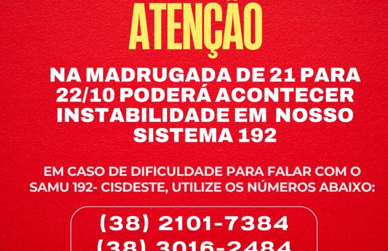 Nota a Imprensa (SAMU 192)