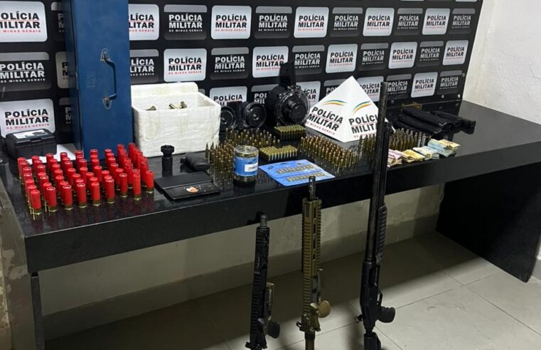 Polícia apreende arsenal com fuzil e mais de 900 munições em Ponte Nova