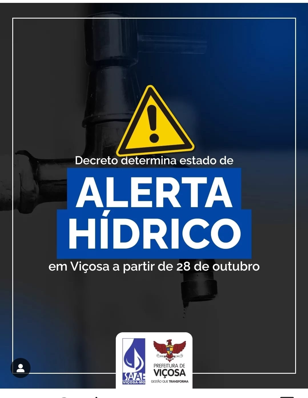 Alerta Hídrico Decretado em Viçosa: SAAE restringe uso de água