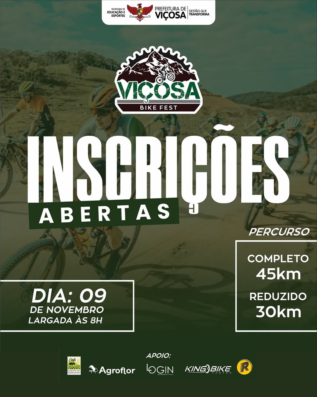 Viçosa Bike Fest 2025 acontece no dia 9 de novembro