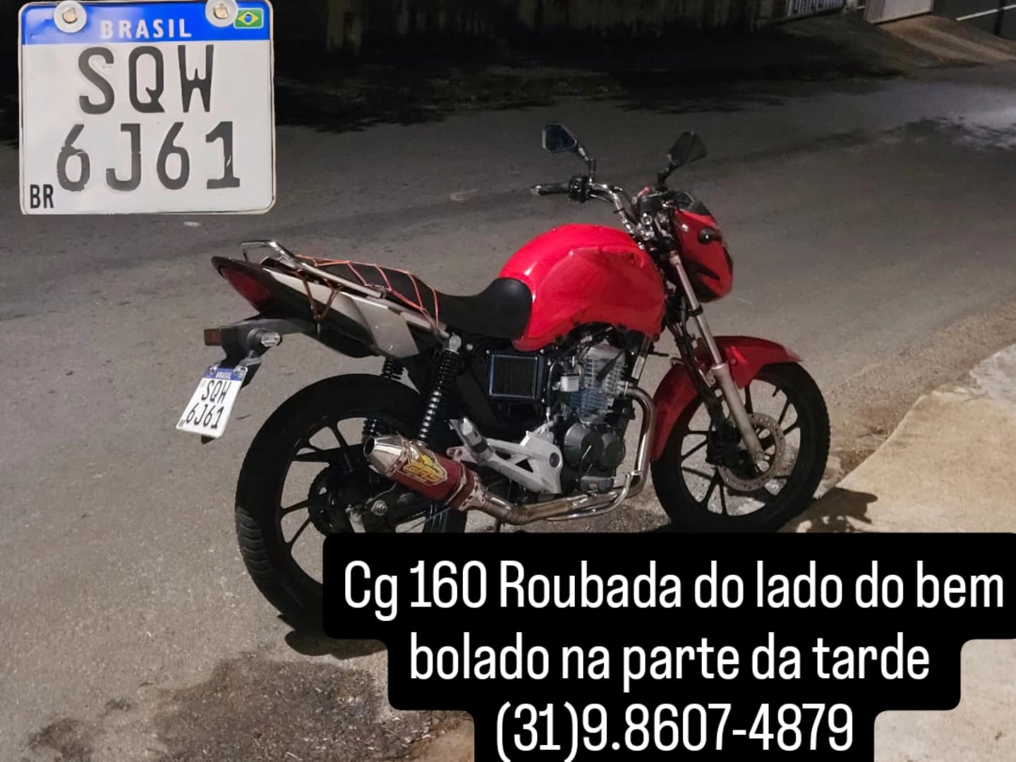 Moto é roubada em Viçosa e proprietário pede ajuda para localizar veículo