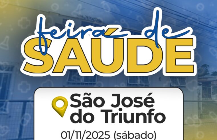 Feira de Saúde leva serviços gratuitos à comunidade de São José do Triunfo neste sábado