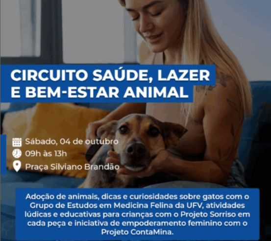 Praça Silviano Brandão recebe Circuito de Saúde e Bem-Estar Animal neste sábado(04)