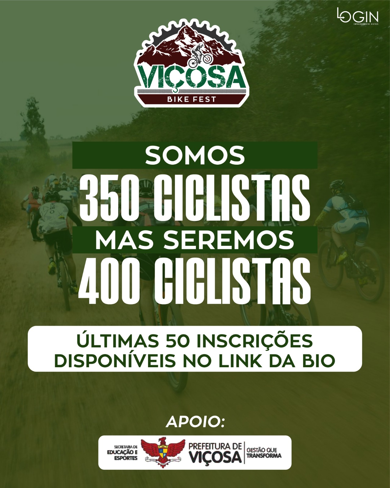 Viçosa Bike Fest 2025 abre 50 novas vagas e atinge 400 inscritos