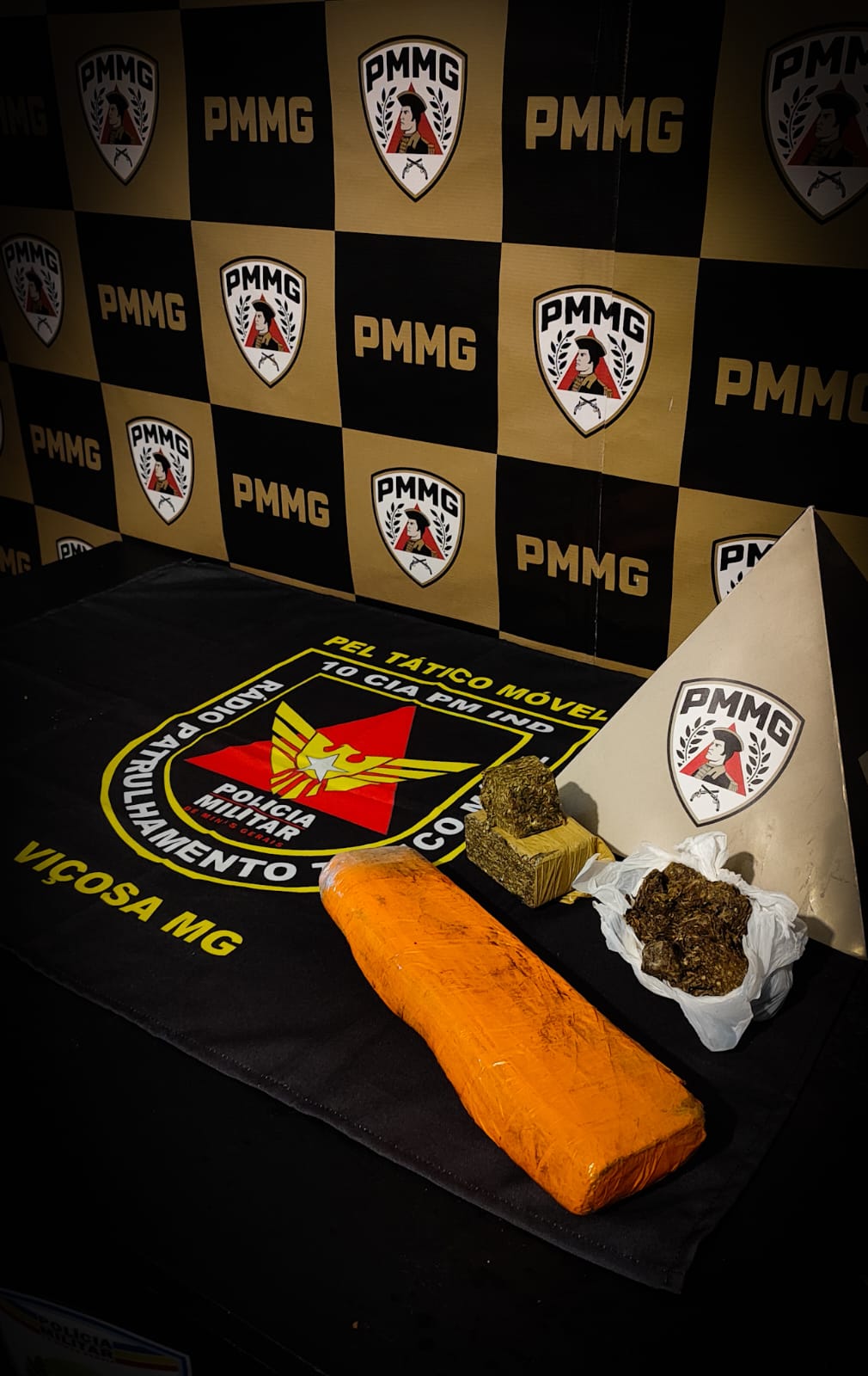 Polícia Militar apreende maconha em terreno baldio no bairro Coelhas II, em Viçosa