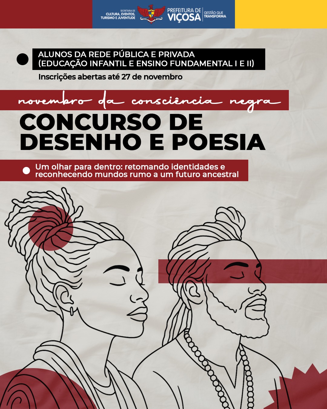 Viçosa promove concurso de desenho e poesia pelo Novembro da Consciência Negra