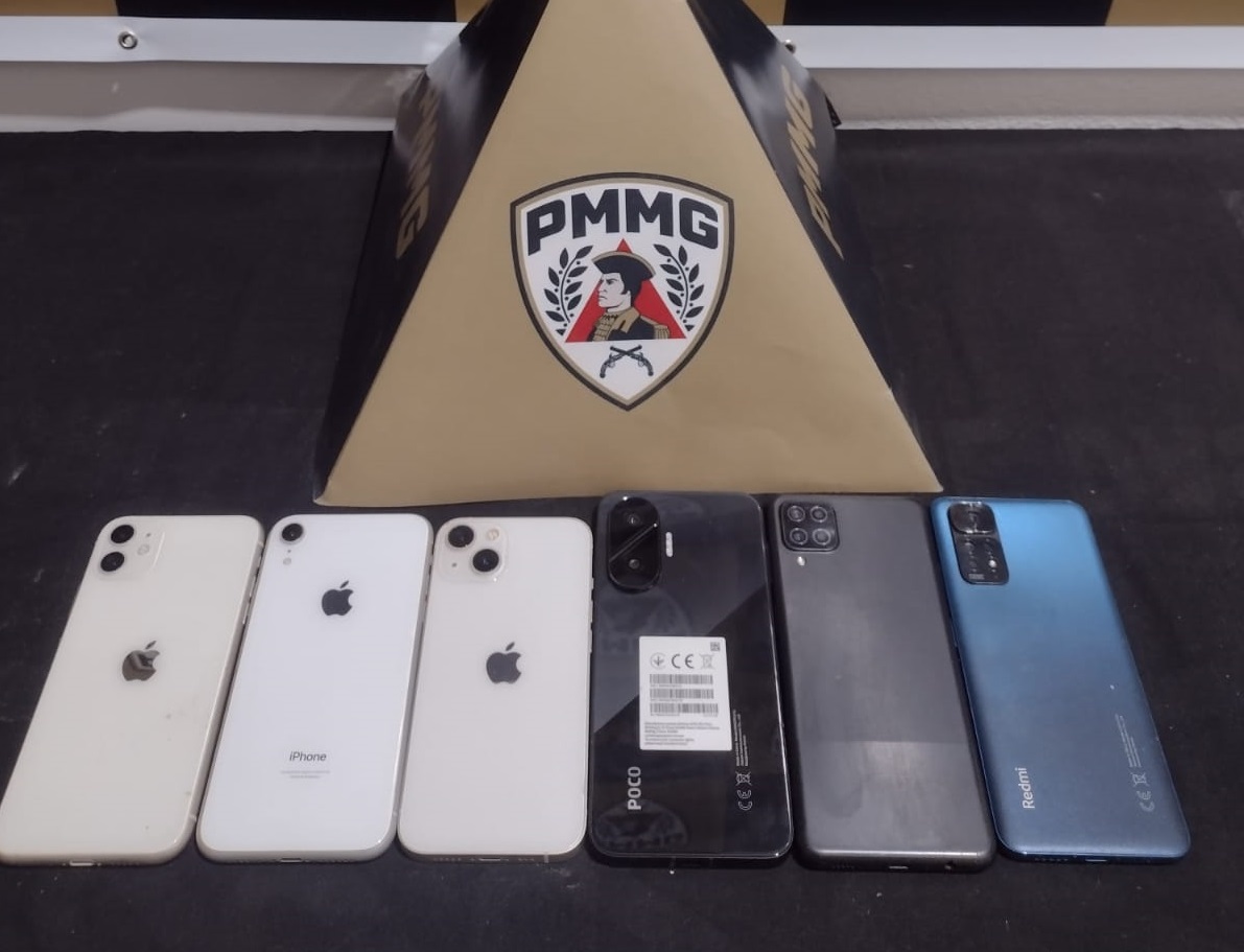 PM prende suspeito de furto e recupera celulares no centro de Ervália