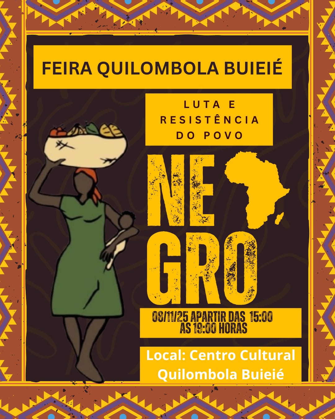 Feira Quilombola Buieié: Programação une cultura e sabores no próximo sábado(08)