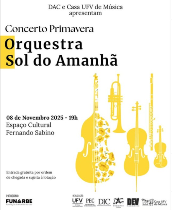 Orquestra Sol do Amanhã une música e aprendizado em apresentação em Viçosa