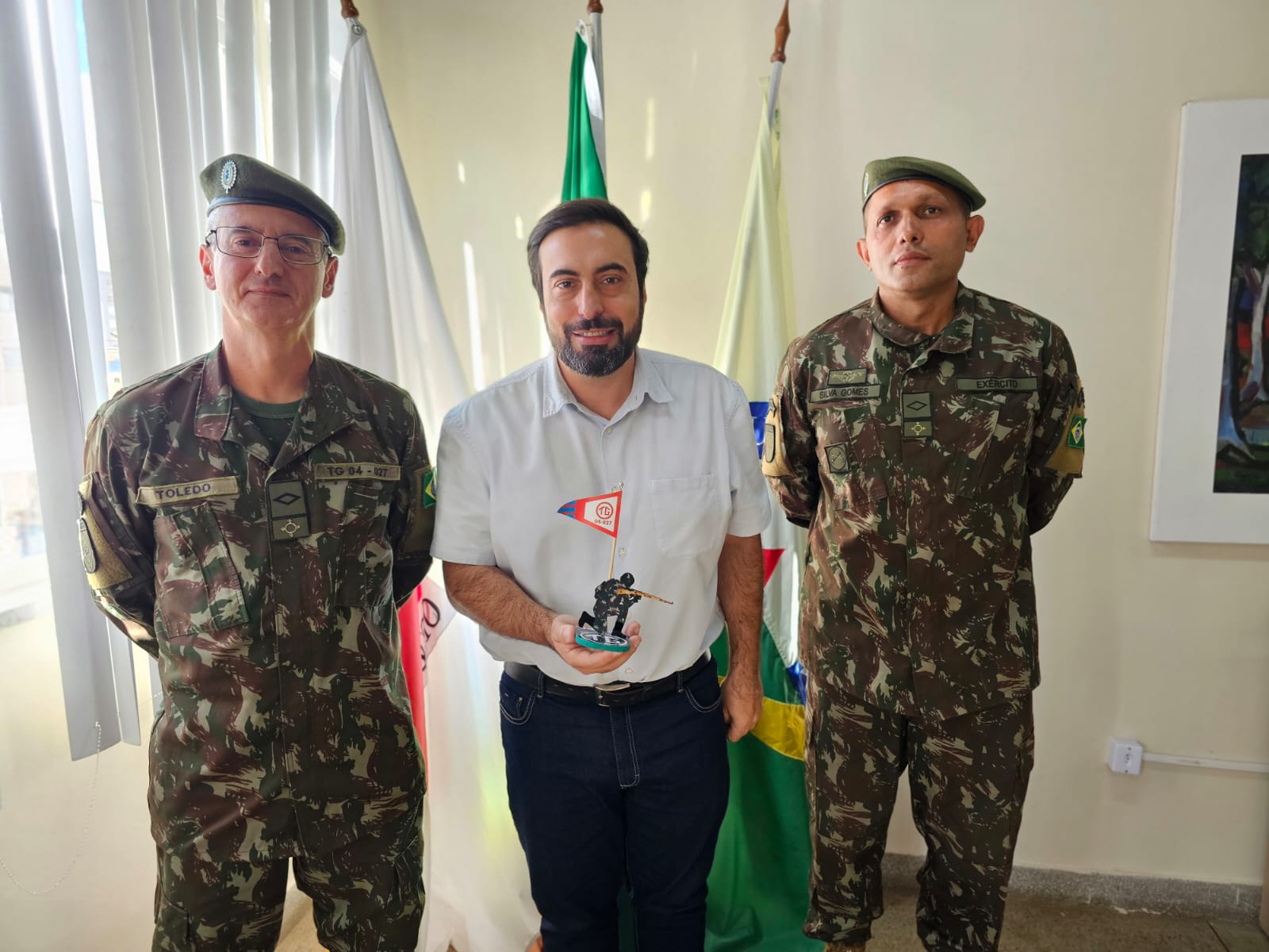 Novo chefe do Tiro de Guerra de Viçosa se apresenta ao prefeito