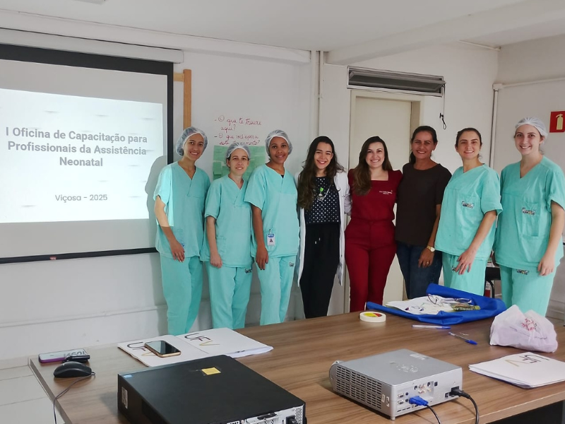 UFV capacita equipe neonatal do Hospital São Sebastião em manejo não farmacológico da dor
