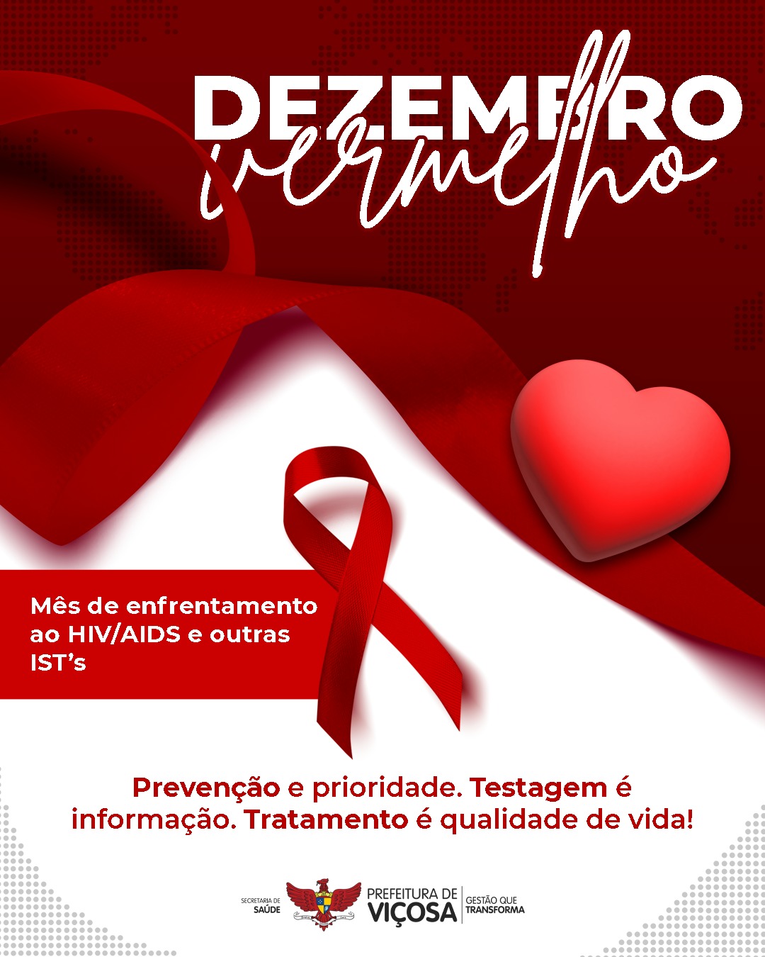 Dezembro Vermelho: Viçosa intensifica ações de prevenção às ISTs