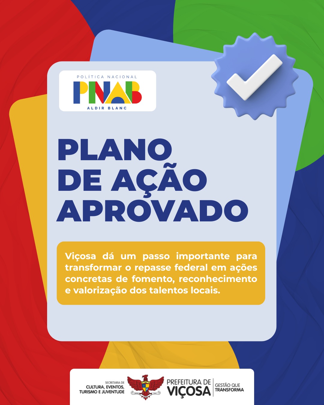 Ministério da Cultura habilita plano de recursos e Viçosa avança na execução da Política Aldir Blanc