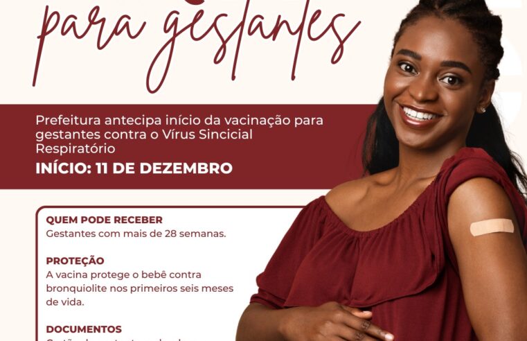 Viçosa antecipa vacinação de gestantes contra Vírus Sincicial Respiratório