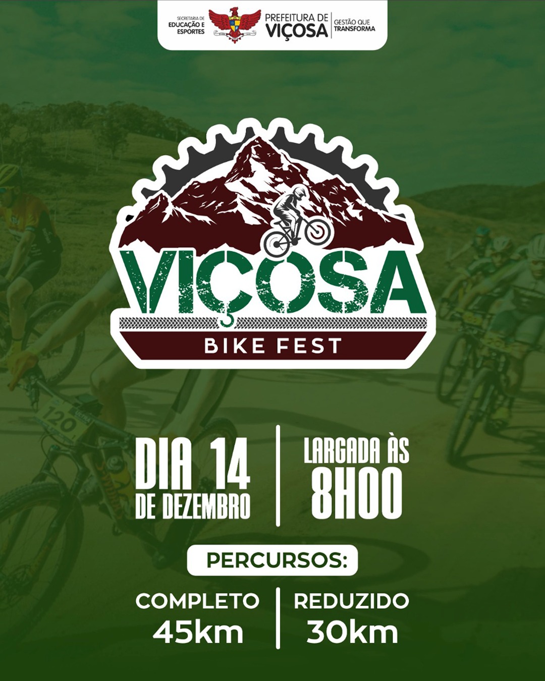 Viçosa Bike Fest reúne ciclistas neste domingo no centro da cidade